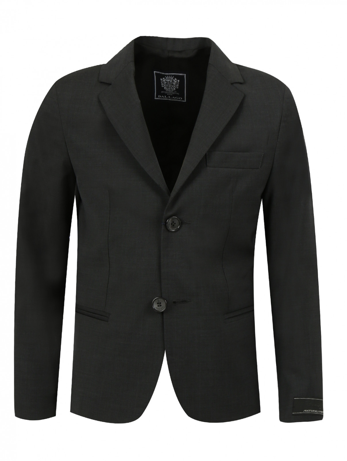 Пиджак классический из шерсти Dal Lago  –  Общий вид  – Цвет:  Серый