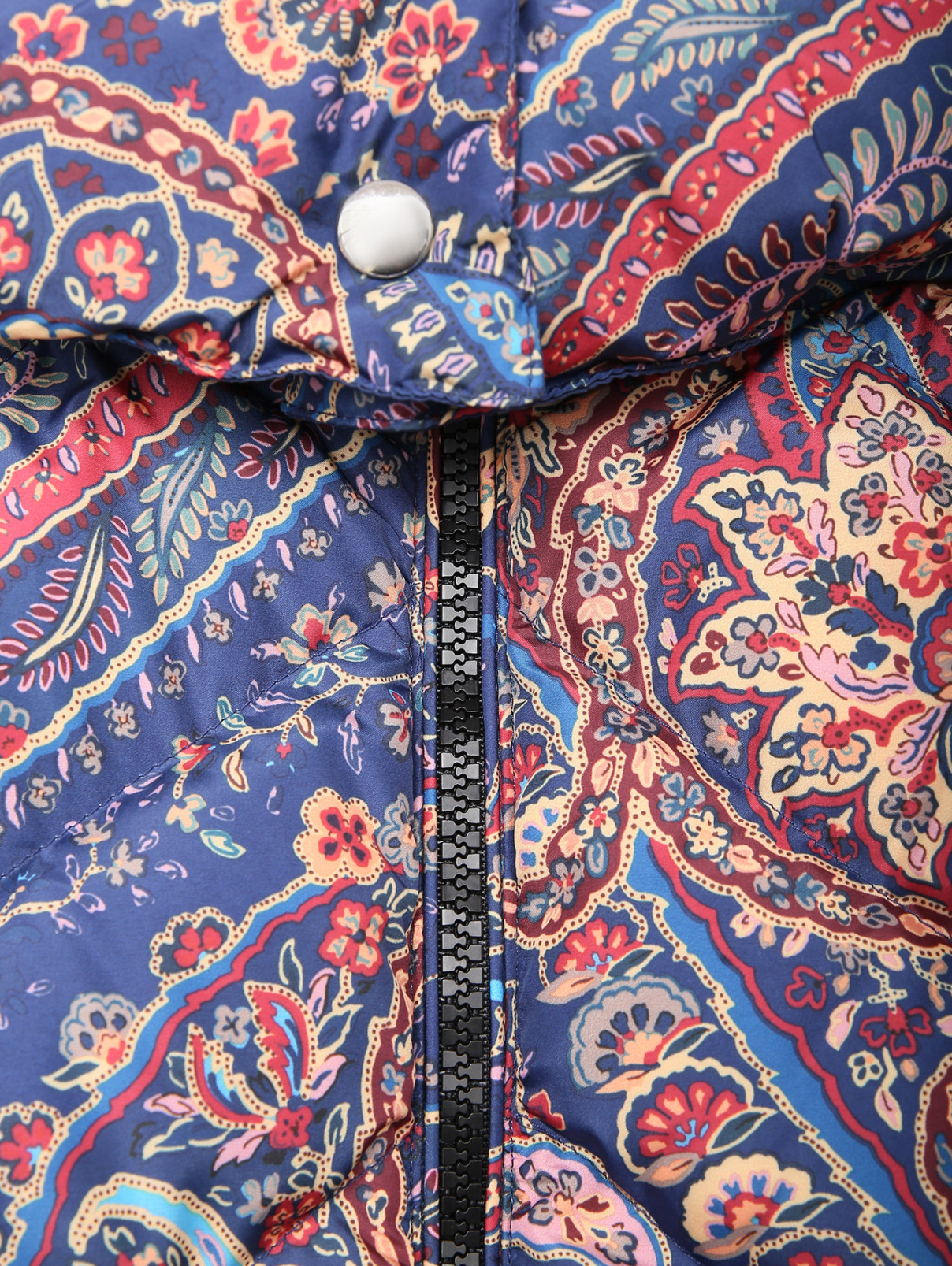 Удлиненный пуховик с узором Etro  –  Деталь  – Цвет:  Мультиколор