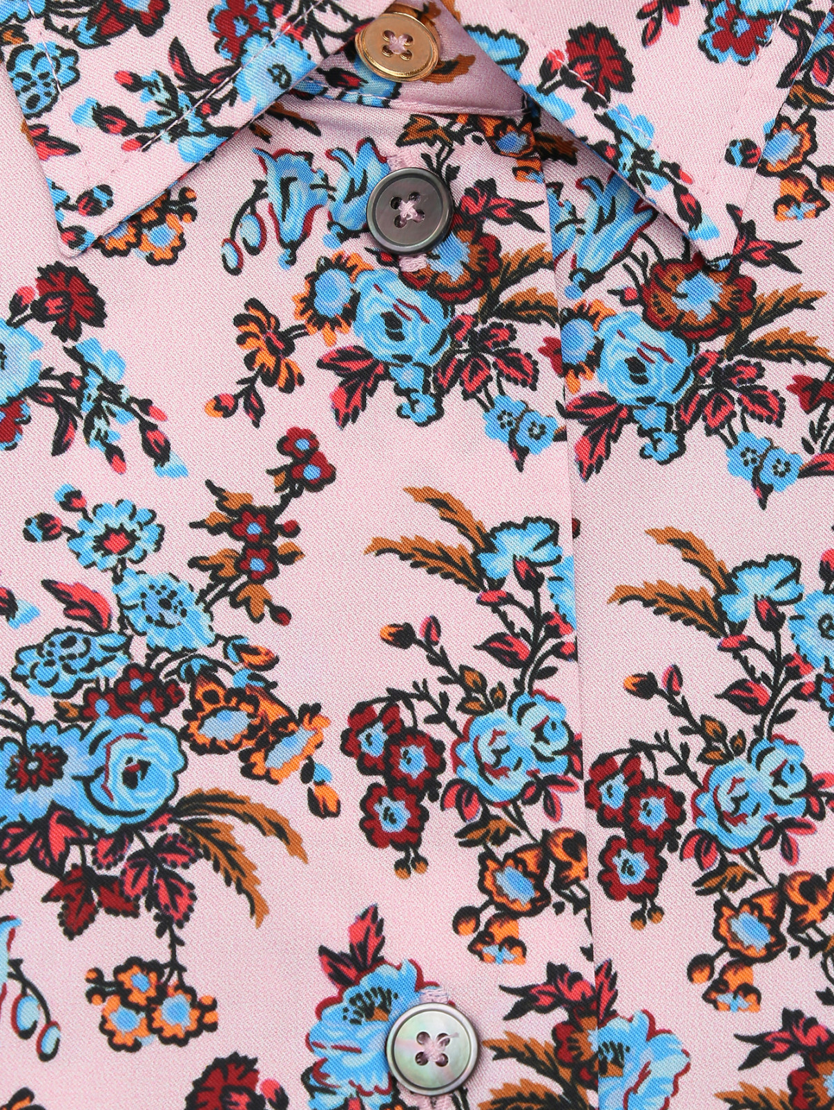 Рубашка из смешанного хлопка с узором Paul Smith  –  Деталь  – Цвет:  Розовый
