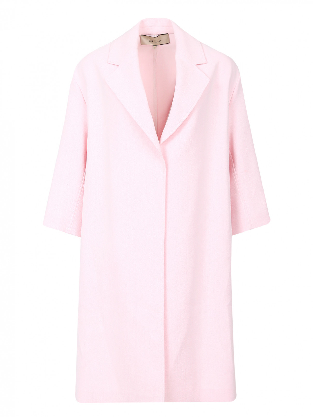 Пальто объемное из хлопка Paul Smith  –  Общий вид  – Цвет:  Розовый