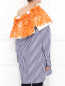 Платье-рубашка из хлопка с декоративной кружевной отделкой MSGM  –  Модель Верх-Низ1
