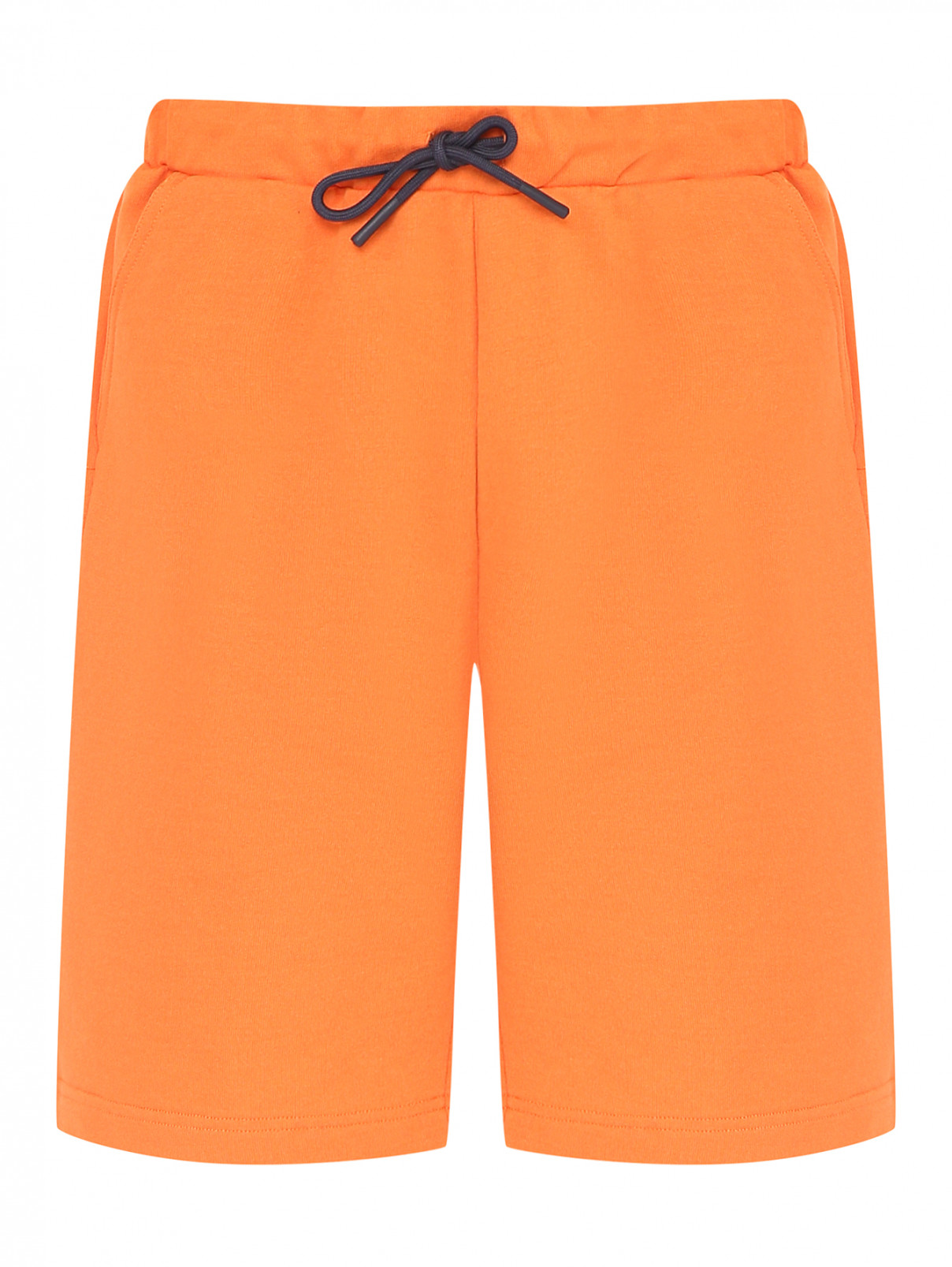 Трикотажные однотонные шорты Il Gufo  –  Общий вид  – Цвет:  Оранжевый