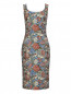 Платье-футляр из полиэстера с узором Ermanno Scervino  –  Общий вид