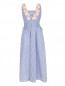 Платье-миди из хлопка и шелка с узором "полоска" Moschino Boutique  –  Общий вид