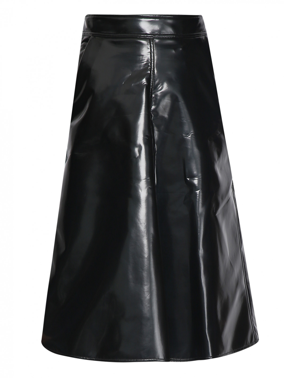 Юбка-миди с карманами Moncler  –  Общий вид  – Цвет:  Черный