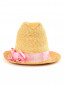 Шляпа из соломы с контрастным бантиком MiMiSol  –  Обтравка1