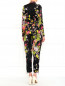 Комбинезон из шелка с цветочным узором Jean Paul Gaultier  –  Модель Верх-Низ1