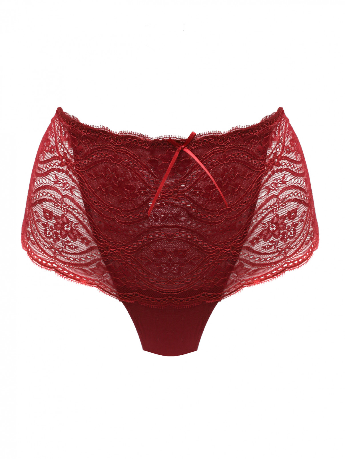 Трусы-шорты кружевные La Perla  –  Общий вид  – Цвет:  Красный