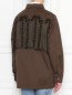 Куртка из денима с бахромой и  вышивкой N21  –  МодельВерхНиз1
