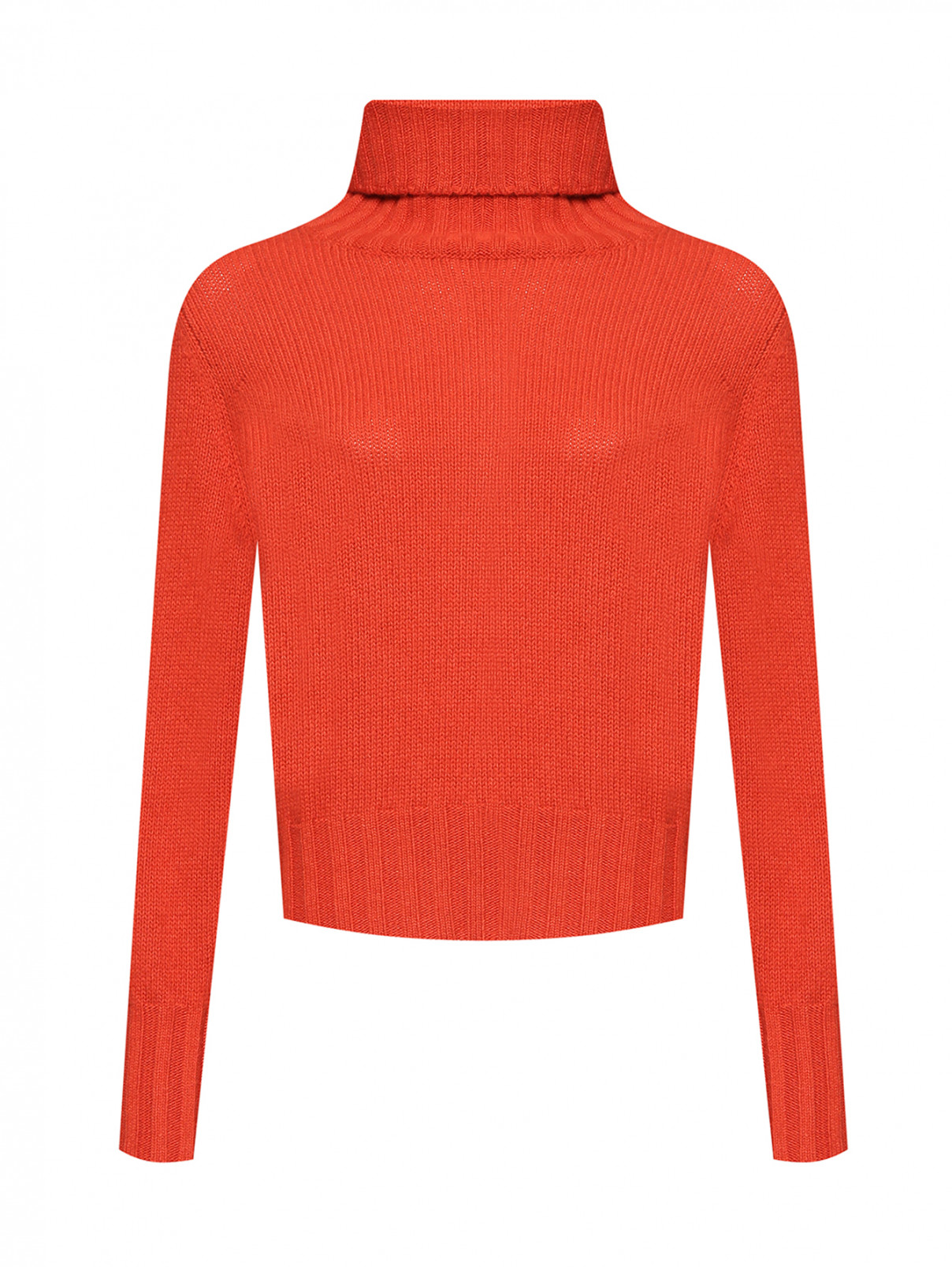 Свитер из шерсти и кашемира Luisa Spagnoli  –  Общий вид  – Цвет:  Оранжевый