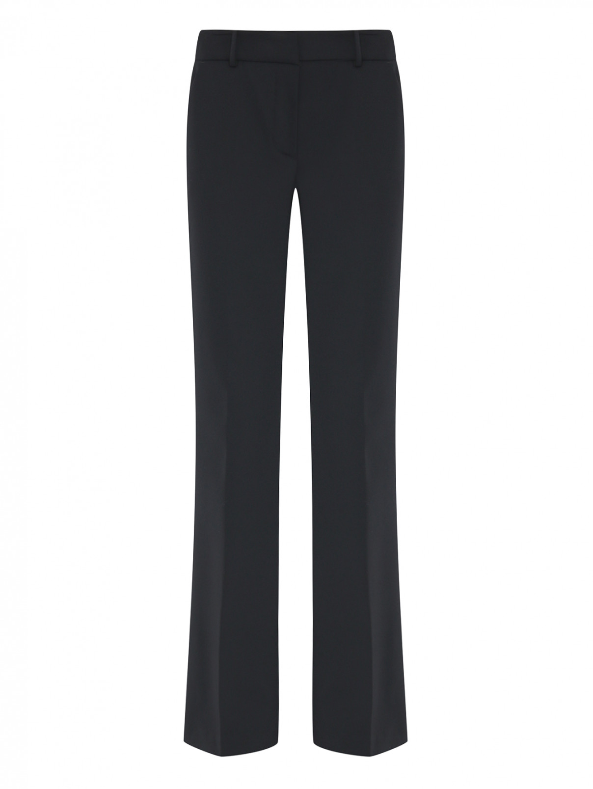 Однотонные брюки расклешенного кроя Ermanno Firenze  –  Общий вид  – Цвет:  Черный