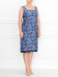 Платье-футляр без рукавов с цветочным узором Marina Rinaldi  –  Модель Общий вид
