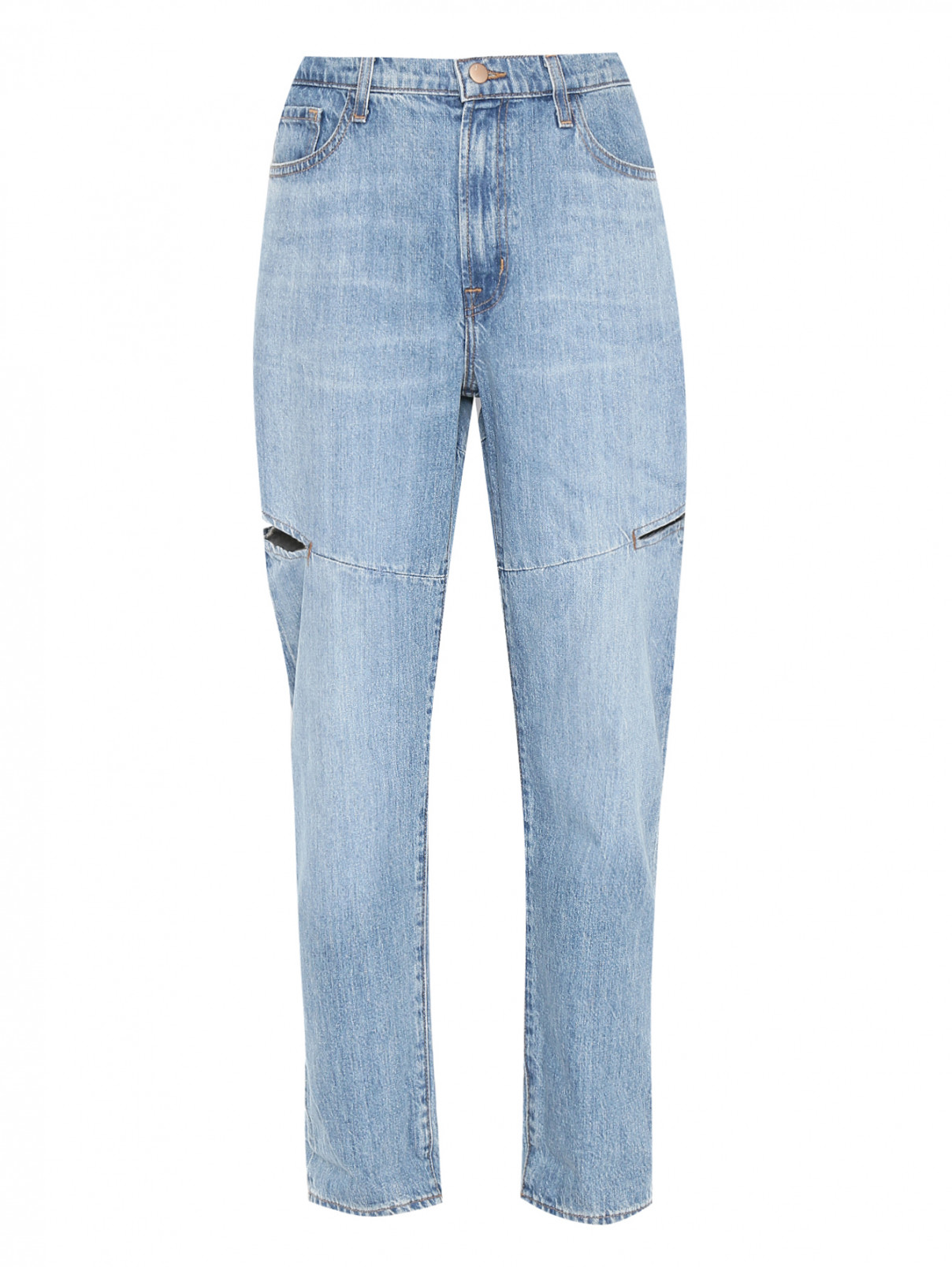 J Brand джинсовый синие джинсы из хлопка с разрезами (572013) купить соскидкой – распродажа в Боско Аутлет