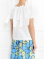 Блуза из хлопка на пуговицах декорированная бантами Moschino Boutique  –  МодельВерхНиз1