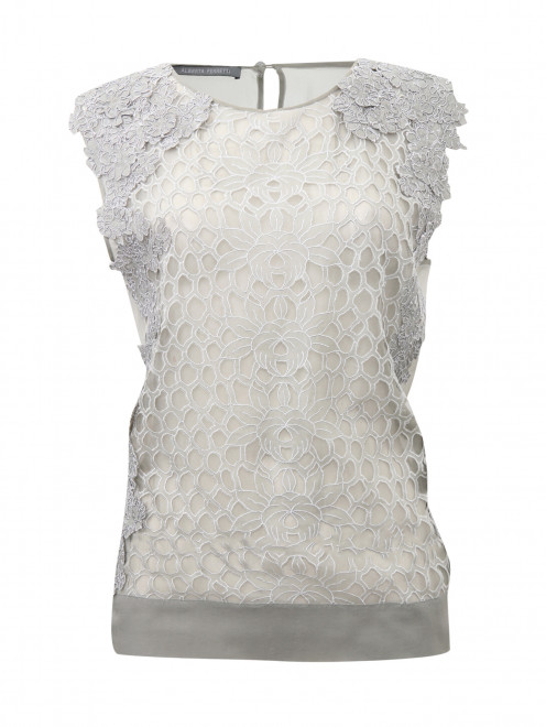 Блуза из шелка с аппликацией Alberta Ferretti - Общий вид