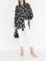 Блуза из вискозы с цветочным узором Max&Co  –  МодельОбщийВид