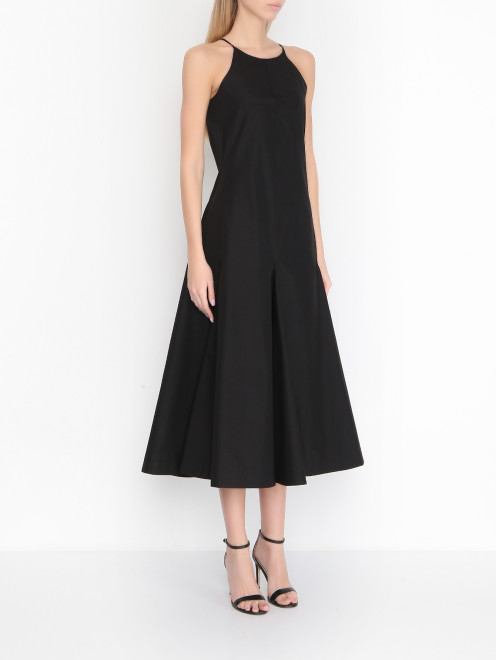 Платье из хлопка с карманами Sportmax - МодельВерхНиз