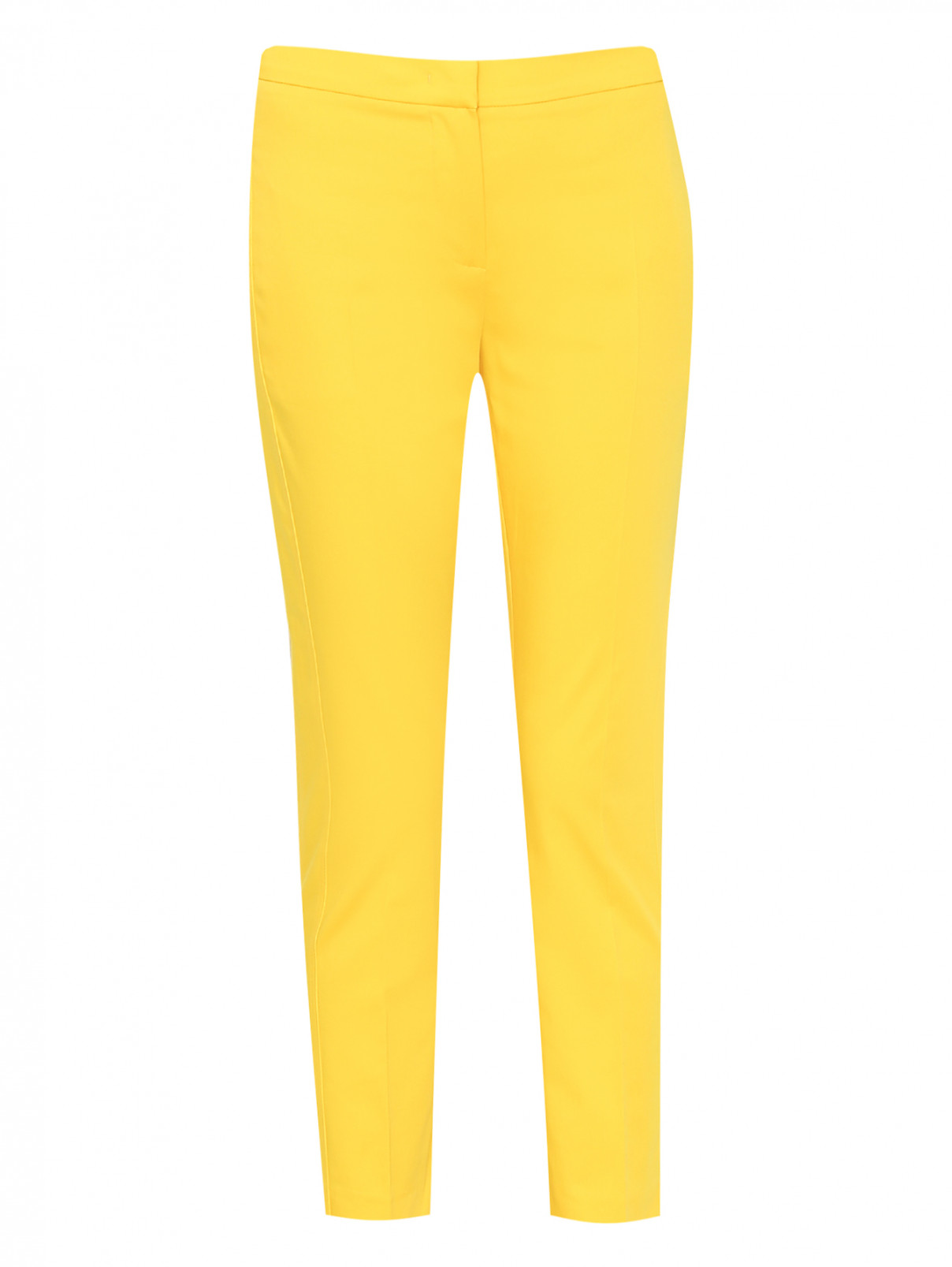 Укороченные брюки из хлопка с карманами Max Mara  –  Общий вид  – Цвет:  Желтый