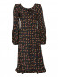 Платье из шелка асимметричного кроя с узором Etro  –  Общий вид