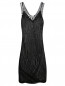 Двухслойное платье-комбинация с графическим принтом и кружевом Jean Paul Gaultier  –  Общий вид