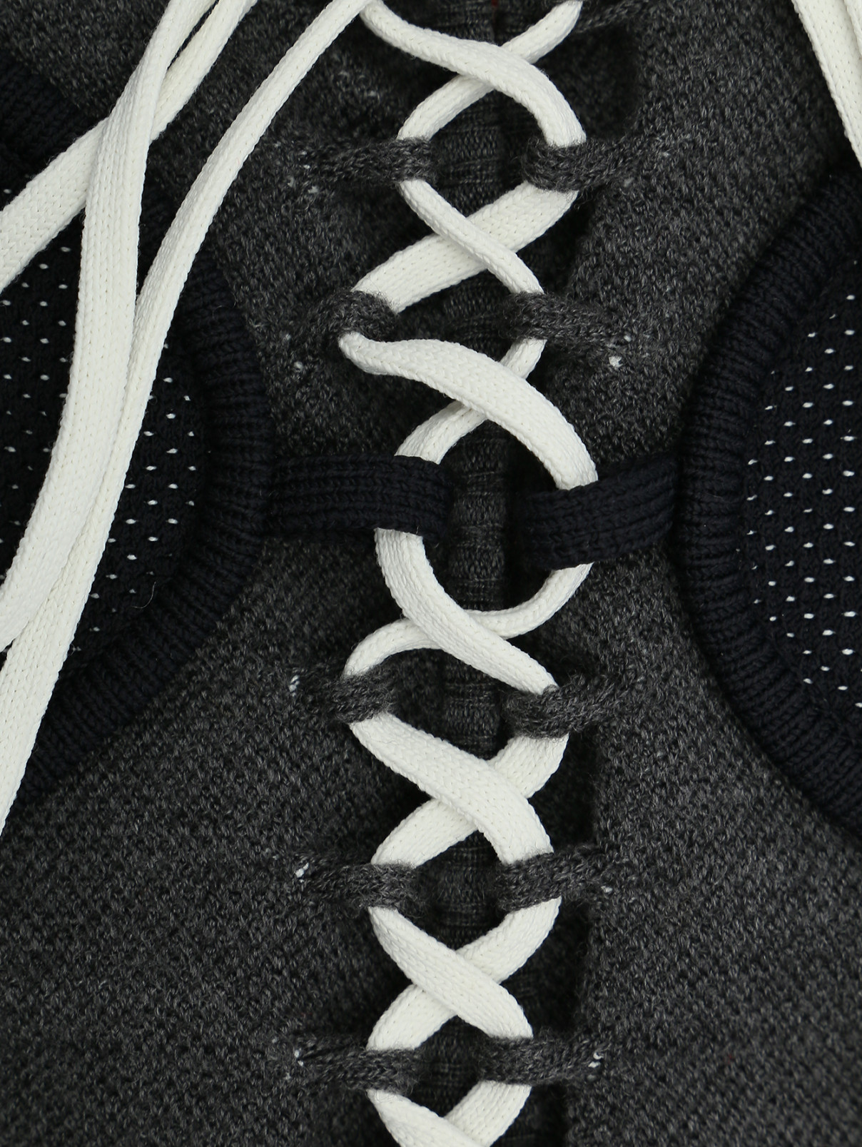 Воротник трикотажный на шнуровке Sportmax  –  Деталь  – Цвет:  Серый