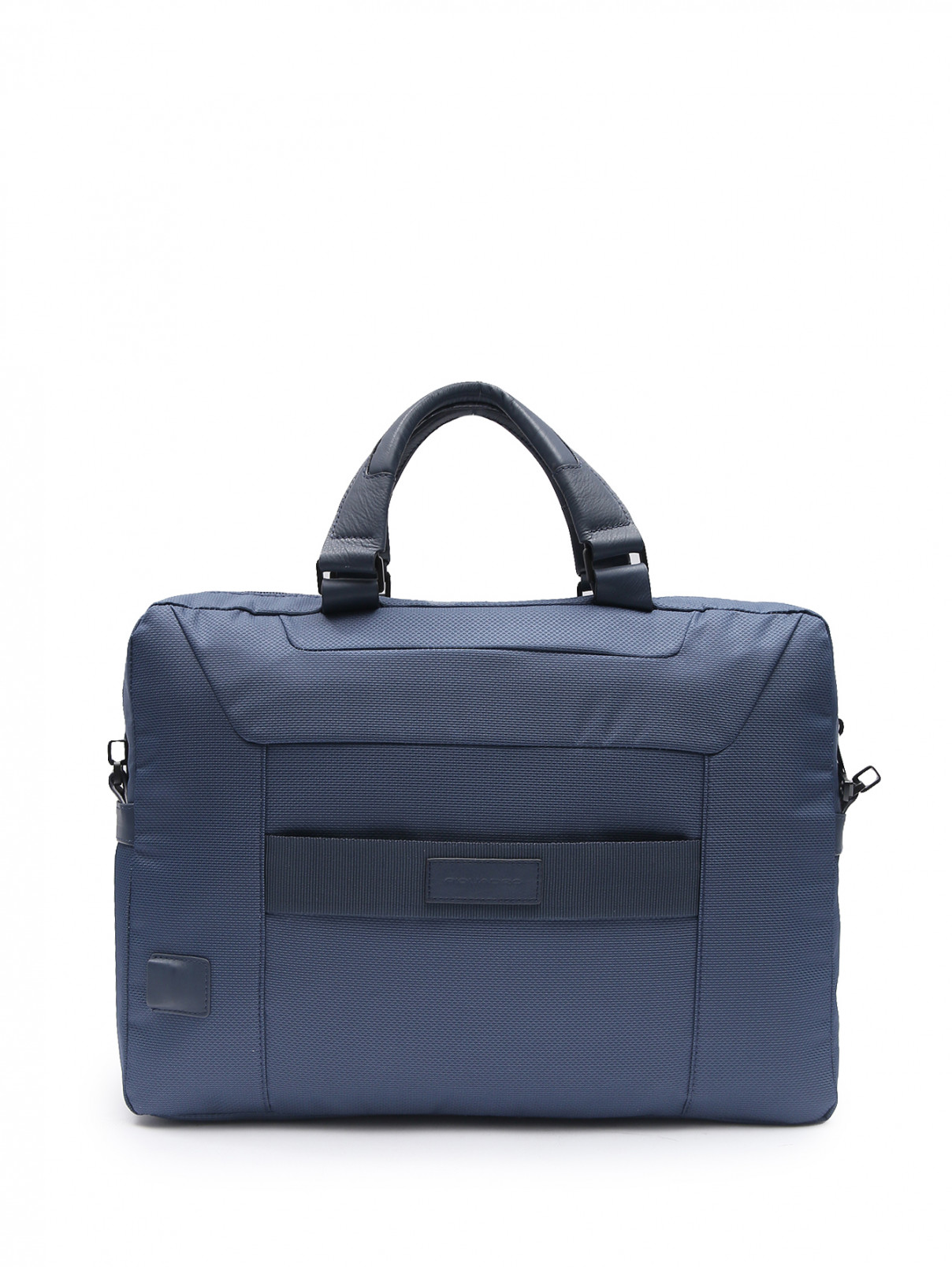 Комбинированная сумка на коротких ручках Piquadro  –  Обтравка2  – Цвет:  Синий