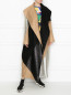 Пальто из шерсти альпака в стиле колорблок Marina Rinaldi  –  МодельОбщийВид