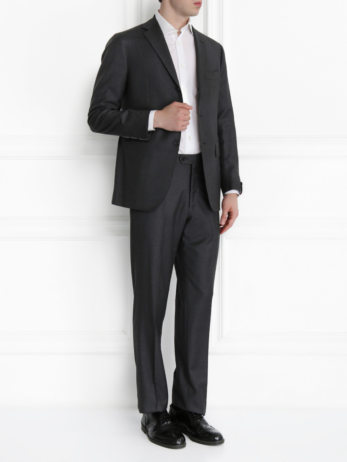 Костюм из шерсти Sartoria Partenopea  –  Модель Общий вид1  – Цвет:  Серый