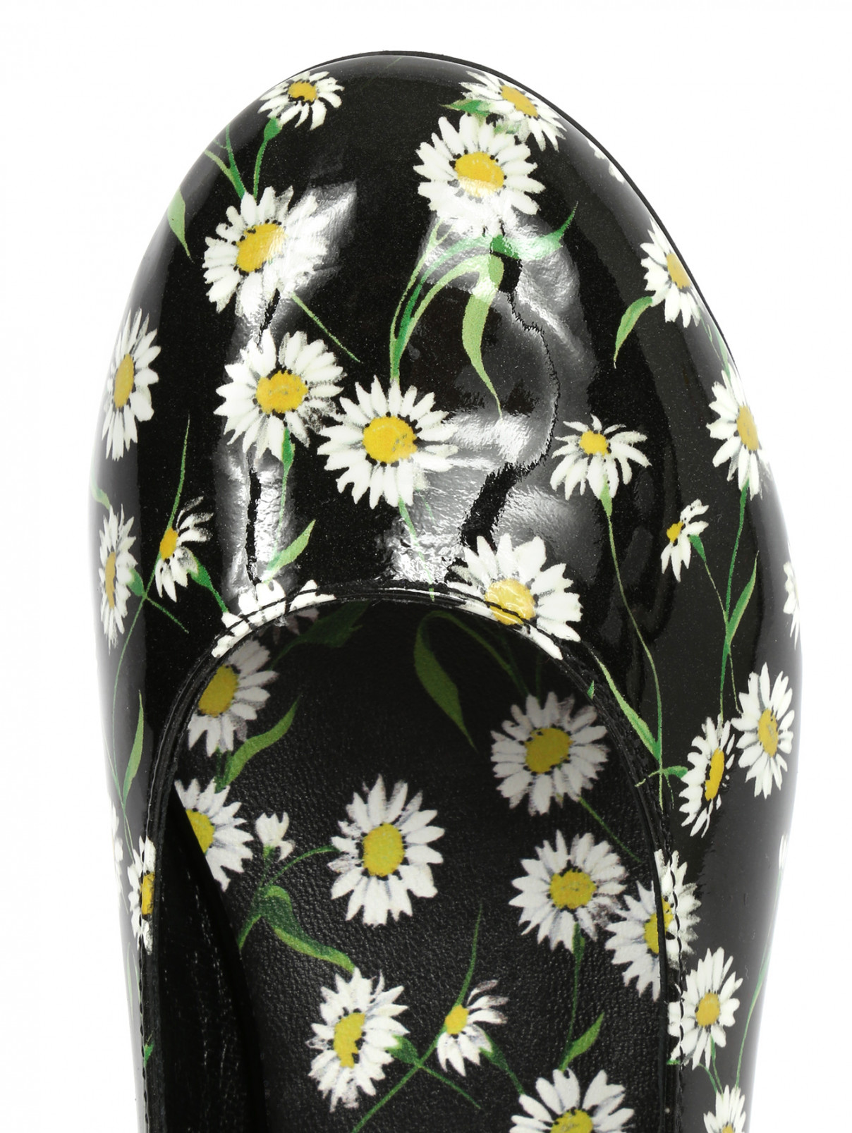 Балетки из кожи с узором Dolce & Gabbana  –  Обтравка3  – Цвет:  Узор