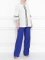 Блуза из хлопка с контрастной отделкой Marina Rinaldi  –  МодельОбщийВид