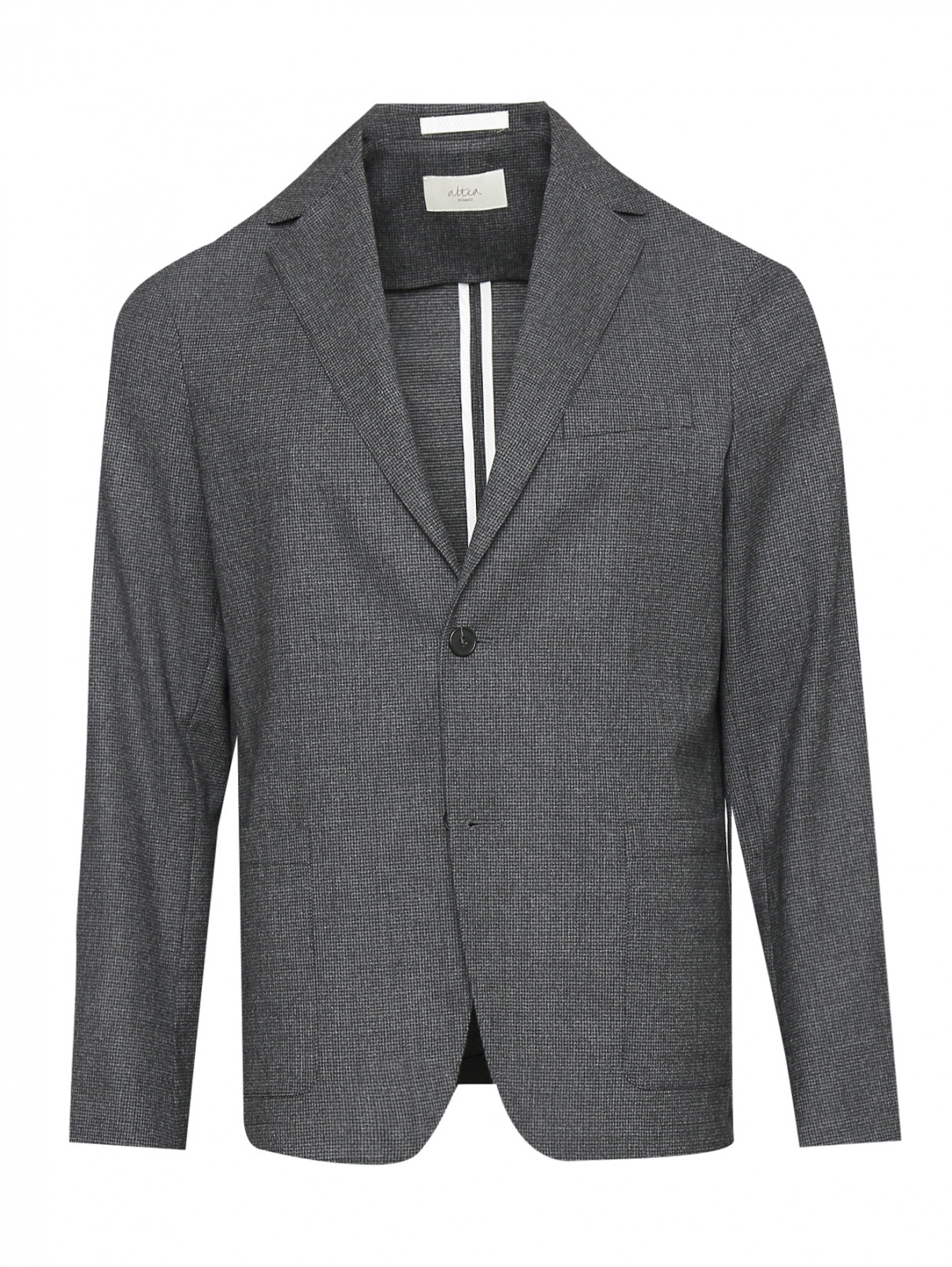 Пиджак из шерсти с узором Altea  –  Общий вид  – Цвет:  Серый