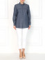 Рубашка из денима с накладными карманами Burberry  –  Модель Общий вид