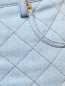 Джинсовая стеганная юбка-мини Moschino  –  Деталь