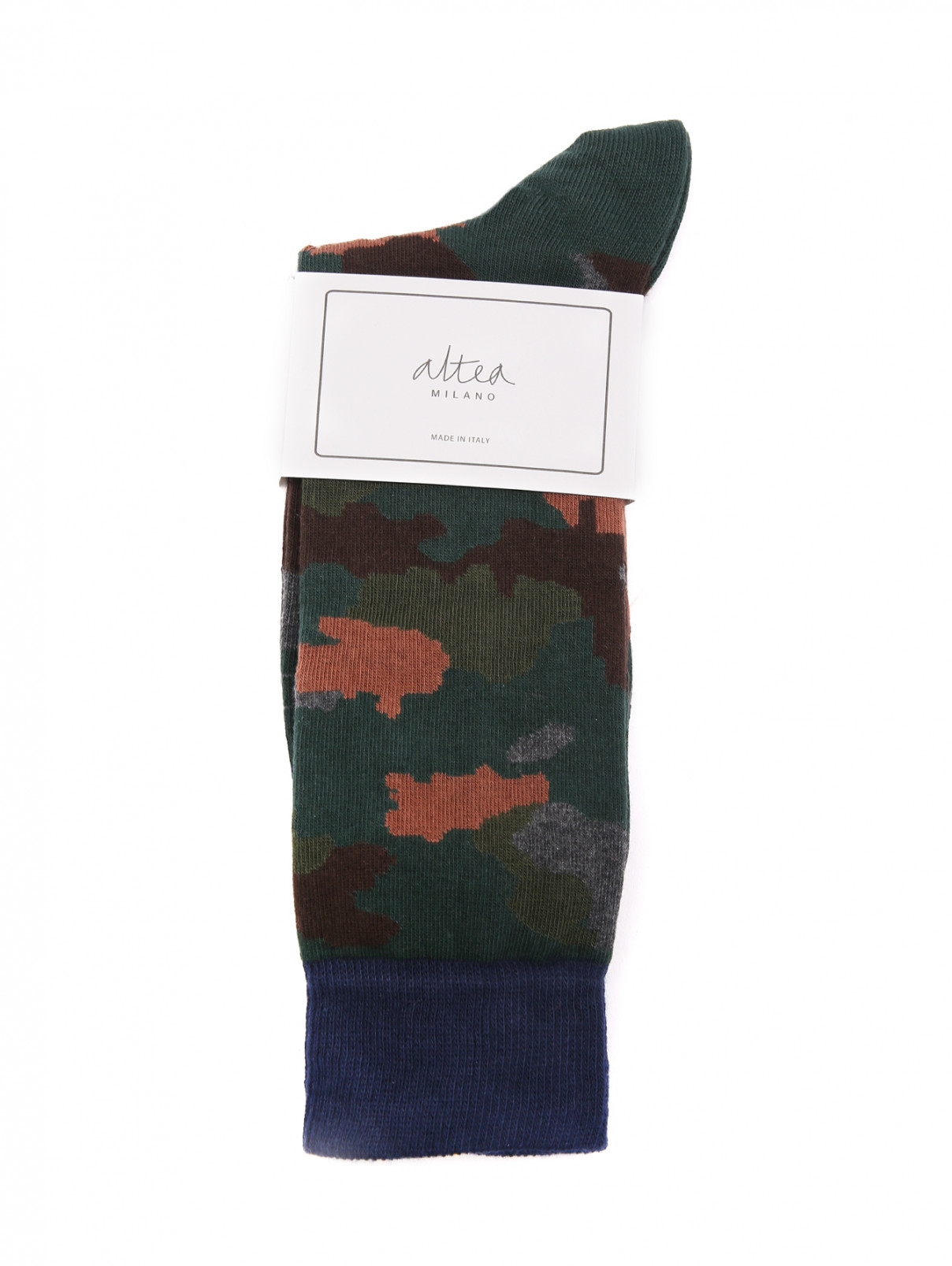 Носки из хлопка с узором Altea  –  Общий вид  – Цвет:  Зеленый