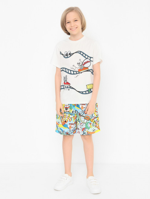 Плавательные шорты с карманами Stella McCartney kids - МодельОбщийВид