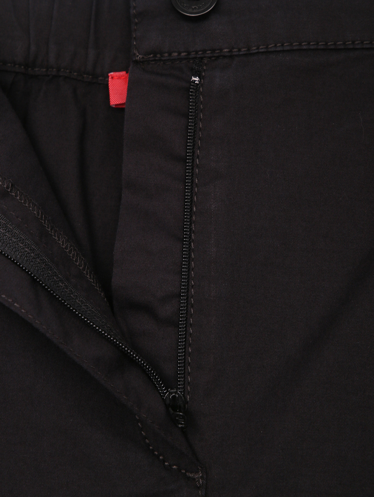 Шорты из хлопка с карманами Marina Rinaldi  –  Деталь1  – Цвет:  Черный