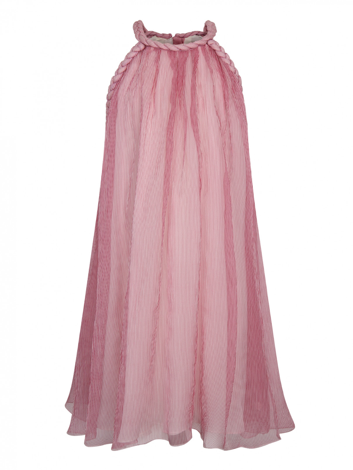 Шелковое платье А-силуэта Dior  –  Общий вид  – Цвет:  Красный