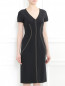 Платье-футляр с контрастной отделкой Alberta Ferretti  –  Модель Верх-Низ