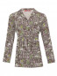 Блуза с цветочным узором и карманами на пуговицах Marina Rinaldi  –  Общий вид