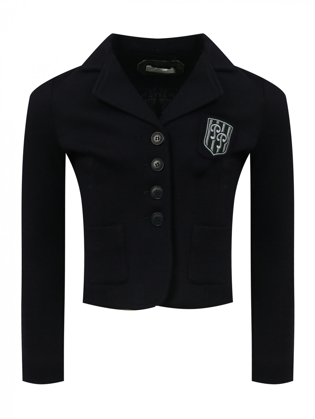 Пиджак из смешанной шерсти с шевроном I Pinco Pallino  –  Общий вид  – Цвет:  Серый