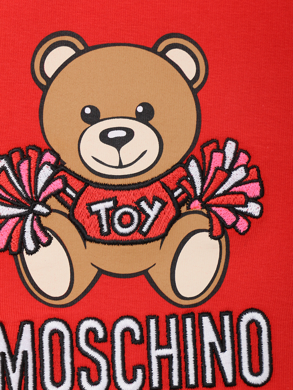 Трикотажные шорты с принтом и вышивкой Moschino  –  Деталь  – Цвет:  Красный