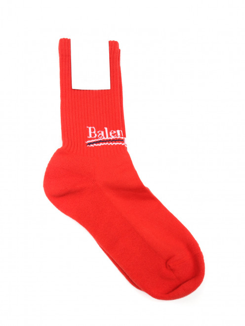 Носки из хлопка с узором Balenciaga - Обтравка1