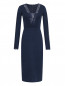 Платье из шерсти и шелка с кружевной отделкой Ermanno Scervino  –  Общий вид