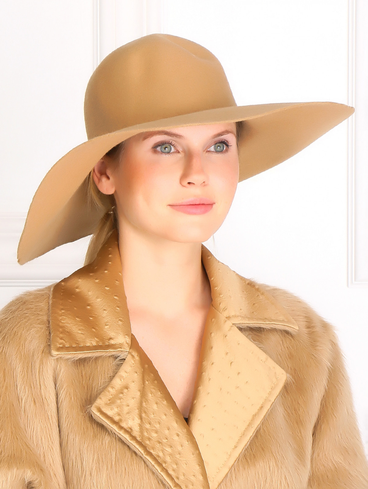 Шляпа из шерсти кролика с широкими полями El Dorado Hats  –  Модель Общий вид  – Цвет:  Бежевый