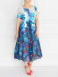 Платье-миди из хлопка с узором Marina Rinaldi  –  Модель Общий вид