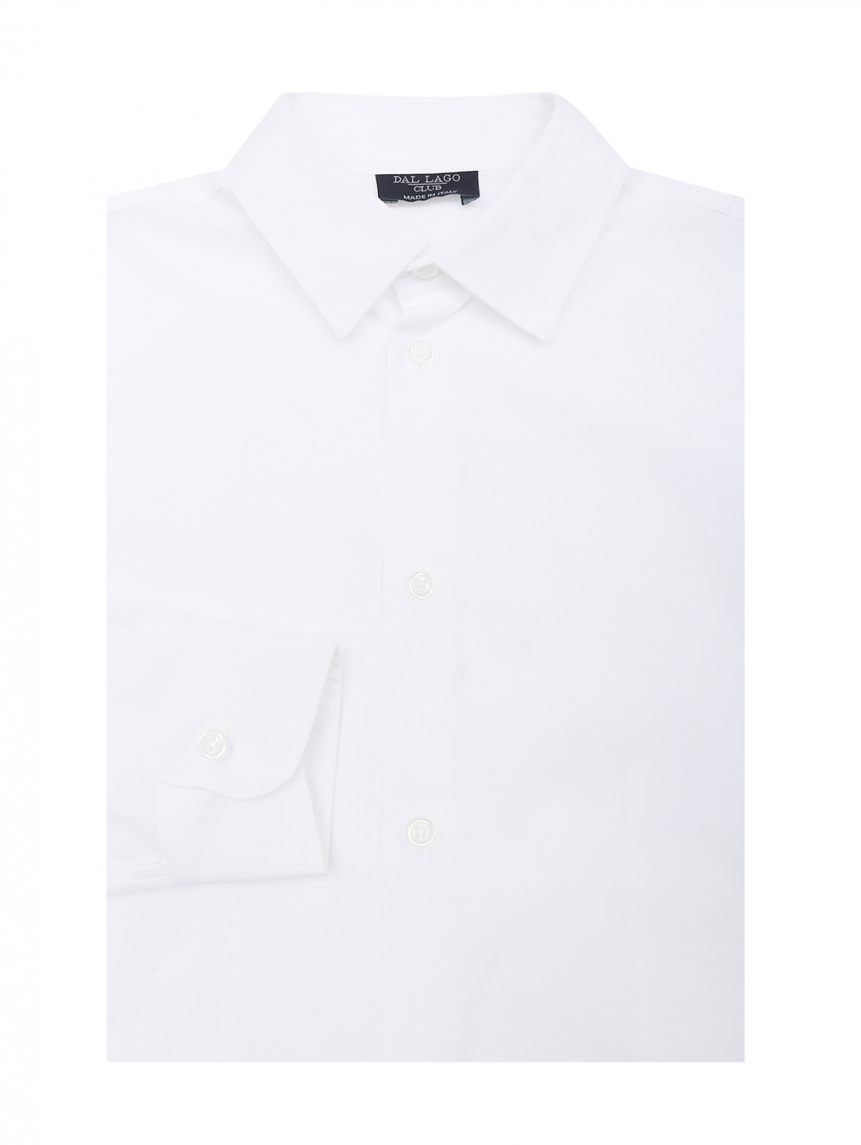 Рубашка из хлопка Dal Lago  –  Общий вид  – Цвет:  Белый