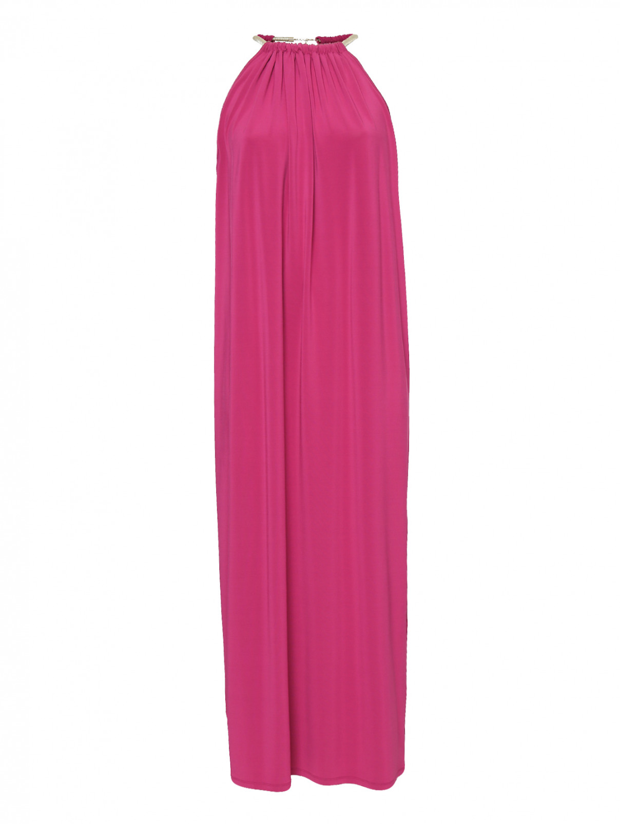 Платье-миди без рукавов Max Mara  –  Общий вид  – Цвет:  Фиолетовый