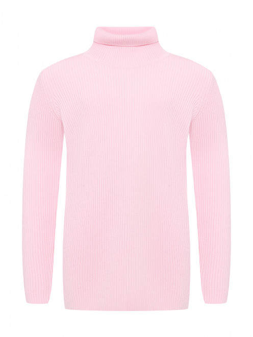 Трикотажная водолазка в рубчик Wool&Cotton - Общий вид