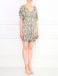 Платье-мини из шелка с абстрактным узором Guess by Marciano  –  Модель Общий вид