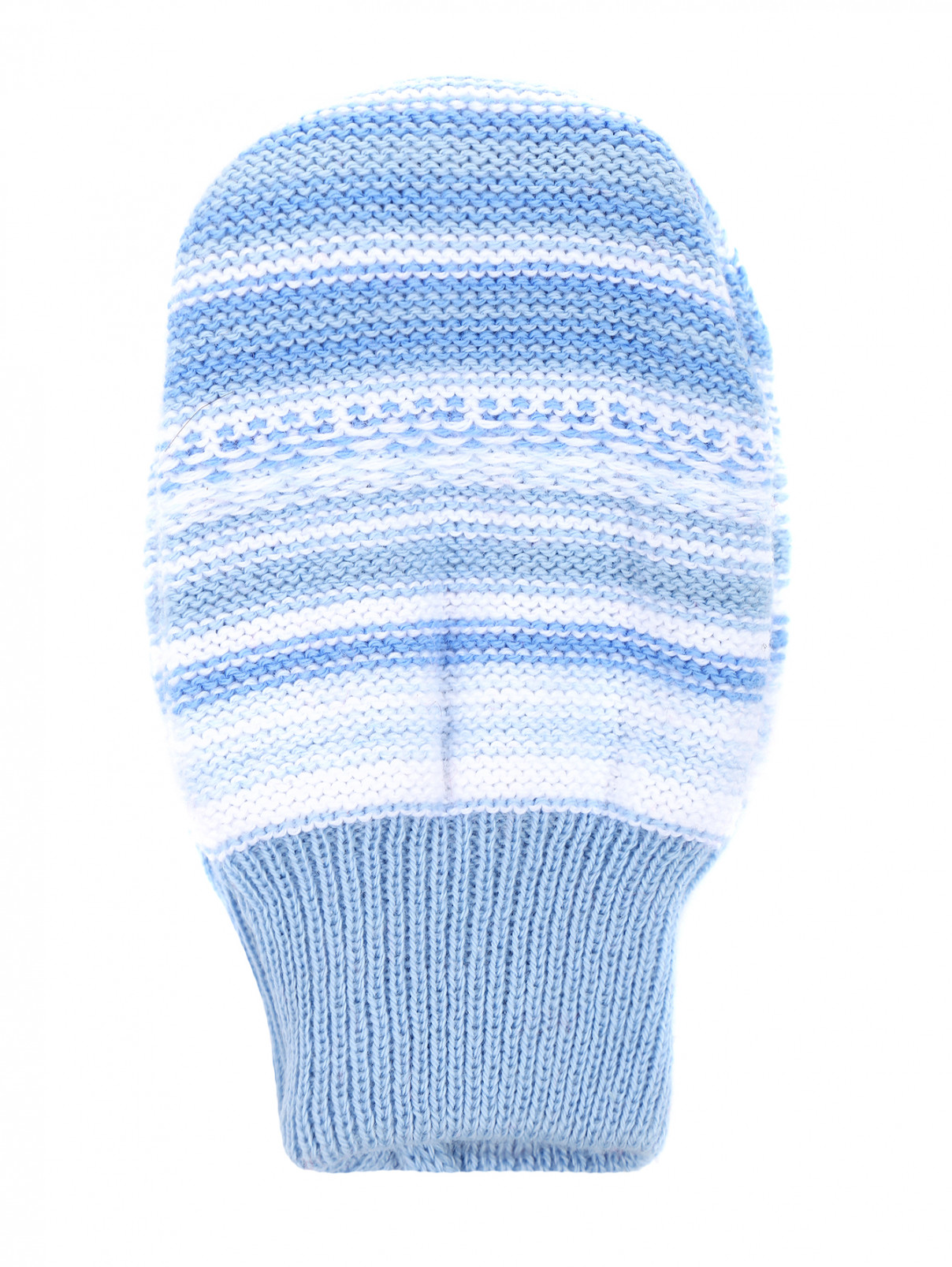 Варежки из шерсти с узором "полоска" Maximo  –  Обтравка1  – Цвет:  Синий